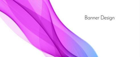 Fondo de banner de diseño de onda moderno elegante decorativo colorido abstracto vector