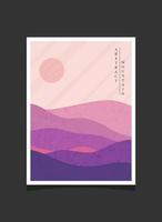 Abstract mountain painting, Abstract background, Premium Vector
