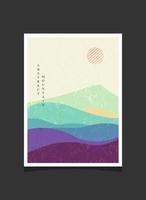 Abstract mountain painting, Abstract background, Premium Vector