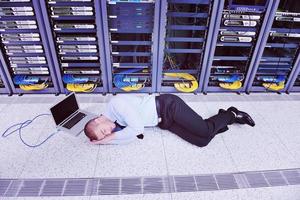 system fail situation in network server room photo