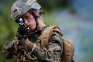 Military soldiers in field photo