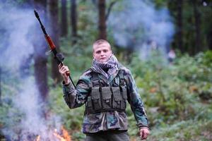 Military soldiers in field photo