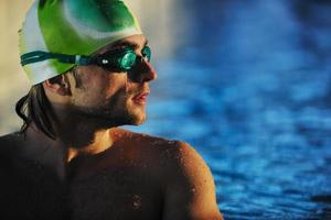 Swimmer in pool photo