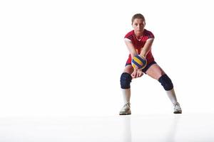 retrato de jugador de voleibol foto