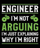 Aerospace Engineer Typographic Lettering Quotes Design, Engineers Gift T-shirt Design vector