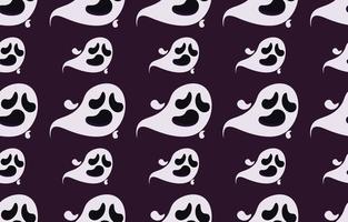 fondo fantasma de halloween patrón sin costuras en color oscuro, para ser utilizado como tarjeta de felicitación o papel tapiz, tela, textil, envoltura, ilustración vectorial. vector