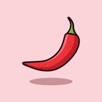 Red chili pepper vector illustration .