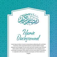 Islamic Background Social Media Post Banner Design vector