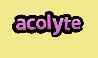ACOLYTE writing vector design on a yellow background