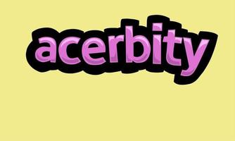 ACERBITY writing vector design on a yellow background