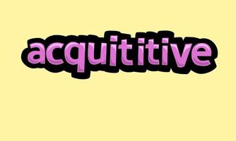 ACQUITITIVE writing vector design on a yellow background