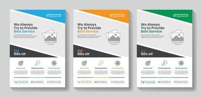 folleto de diseño de plantilla de folleto de negocios corporativos de marketing flyer vector