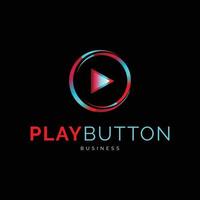 Play Button Icon Logo Design Template vector