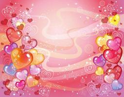 Valentin's day Background with balloons vector