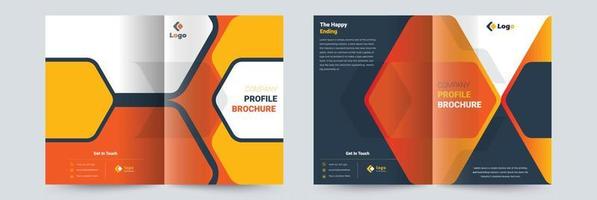 Company Profile Brochure Cover Design Template adept for multipurpose Projects vector
