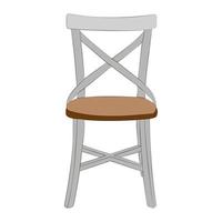 silla, taburete, taburete, mueble, estilo plano, vector aislado