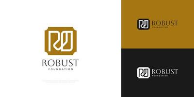 RO Monogram Logo Design. Initial R and O Logo with Line Style in Elegant Abstract Concept vector