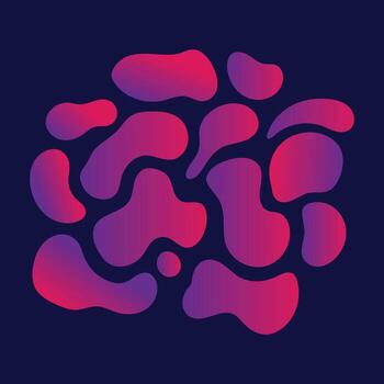 Liquid Gradient Abstract Geometric Colorful Shapes Vector Background