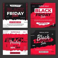 Modern Black Friday Social Media Post vector