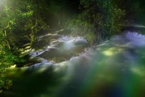 waterfalls in night photo