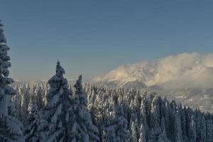 paisaje de montaña de invierno foto