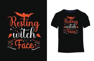 diseño de camiseta de tipografía vectorial de citas de halloween vector