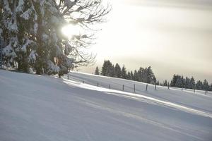 paisaje de montaña de invierno foto