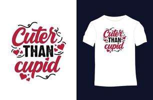 vector de letras del día de san valentín, camiseta de tipografía amante de citas de san valentín