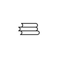 Modern outline signs suitable for internet pages, applications, stores etc. Editable strokes. Line icon of stack of books vector