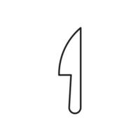 Vector outline symbol suitable for internet pages, sites, stores, shops, social networks. Editable stroke. Line icon of  knife for cooking in kitchen