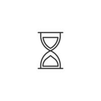 Time and clock. Minimalistic illustration drawn with black thin line. Editable stroke. Suitable for web sites, stores, mobile apps. Line icon of timer vector