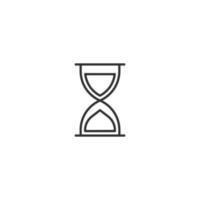 Time and clock. Minimalistic illustration drawn with black thin line. Editable stroke. Suitable for web sites, stores, mobile apps. Line icon of timer vector