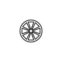 Food and drinks concept. Modern outline symbol and editable stroke. Vector line icon of orange or other citrus