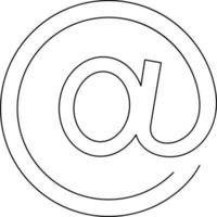 Mail sign web icon. vector