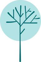 Tree in winter. vector