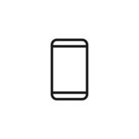Electronic devices concept. Monochrome illustration drawn with thin line. Perfect for internet resources, stores, books, banner. Line icon of isolated smartphone vector