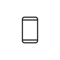 Electronic devices concept. Monochrome illustration drawn with thin line. Perfect for internet resources, stores, books, banner. Line icon of isolated smartphone vector