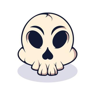 Vector illustration of cute cartoon skeleton with big oval eyes and teeth and nose in form of heart. High quality picture suitable for web design, mobile gaming, books, advertisements 11596723 Vector Art Vector illustration of cute cartoon skeleton with big oval eyes and teeth and nose in form of heart. High quality picture suitable for web design, mobile gaming, books, advertisements 11596723 Vector Art