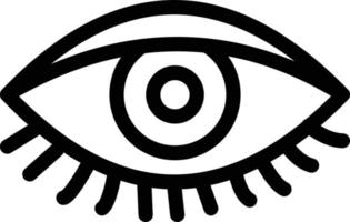 ilustración de vector de ojo en un fondo. símbolos de calidad premium. iconos vectoriales para concepto y diseño gráfico.