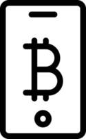 Ilustración vectorial de bitcoin en un fondo. Símbolos de calidad premium. Iconos vectoriales para concepto y diseño gráfico. vector