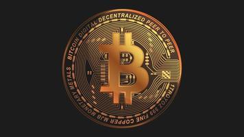 Stylized image of digital currency coin on black background vector
