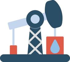 Drilling Rig Flat Icon vector