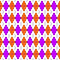 argyle purple orange pattern seamless design vector