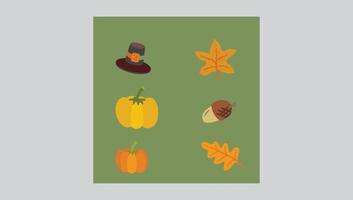 hand drawn Thanksgiving element illustration vector