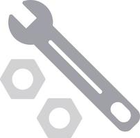 Wrench  And Bolt Flat Icon vector