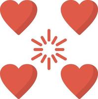 Hearts Flat Icon vector