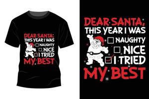 Christmas T-shirt Design vector