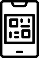 ilustración de vector de código qr en un fondo. símbolos de calidad premium. iconos vectoriales para concepto y diseño gráfico.