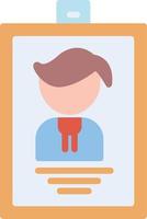 Identification Card Flat Icon vector