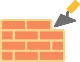 Brick Wall Flat Icon vector